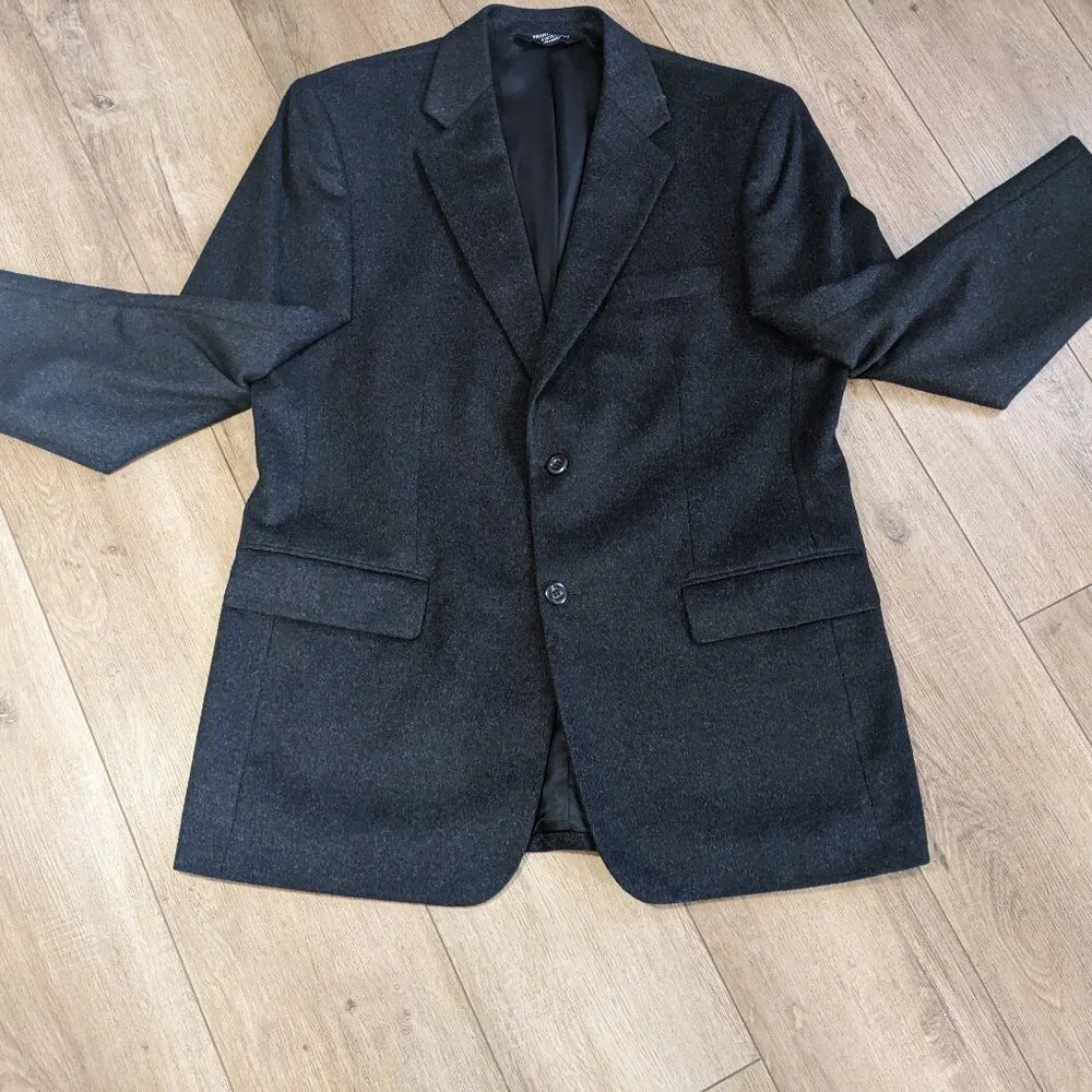 Pronto Uomo Blazer Mens 42R Dark Gray 100% Cashmere Couture Sports Coat Jacket